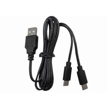 Laddkabel frn USB-A till 2 st USB-C kontakter